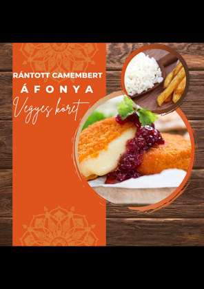 Rántott camambert rizs-hasáb áfonya